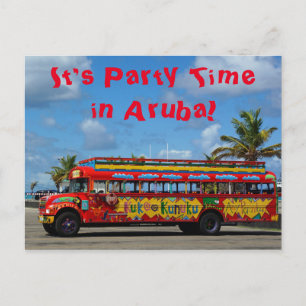 Het is feesttijd in Aruba Uitnodiging Briefkaart