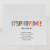 Het is feesttijd kaart (Voorkant / Achterkant)