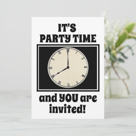 Het is feesttijd kaart (Staand voorkant)