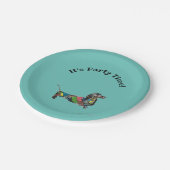 Het is feesttijd! Papieren Borden met Dachshund Bordje (Gekanteld)