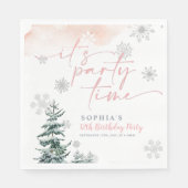 Het is feesttijd Verjaardag servetten, Winter Verj Servet (Voorkant)