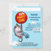 Het is FEESTTIJD Voeg uw gegevens Opossum Ballon Kaart (Voorkant)