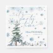 Het is feesttijd winter verjaardag servet (Voorkant)