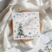 Het is feesttijd winter verjaardag servet