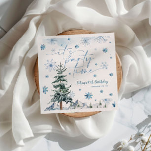 Het is feesttijd winter verjaardag servet