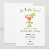 Het is Fiesta Time Waterverf Aardbei Margarita Save The Date (Voorkant / Achterkant)