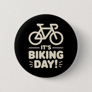 Het is fietdag fietsen buiten weg rijders berg ronde button 5,7 cm