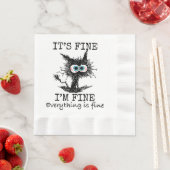 Het is Fijn Grappig Kat T-shirt - Classic Fit Servet (Insitu)