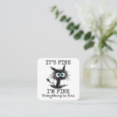 Het is Fijn Grappig Kat T-shirt - Classic Fit Vierkante Visitekaartje (Staand voorkant)