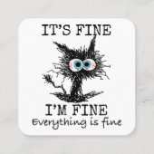 Het is Fijn Grappig Kat T-shirt - Classic Fit Vierkante Visitekaartje (Achterkant)