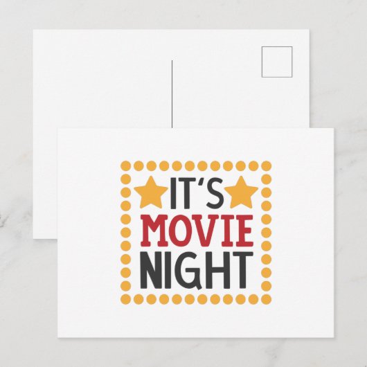 Het is filmavond briefkaart (Voorkant / Achterkant)