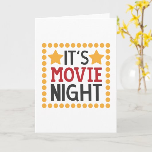 Het is filmavond kaart (Gele Bloem)