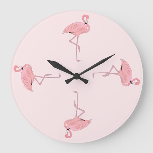 Het is Flamingo Time Grote Klok (Voorkant)