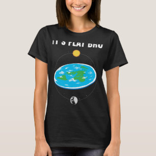 Het is Flat Bro Flat Earth Map Conspiracy 1 T-shirt