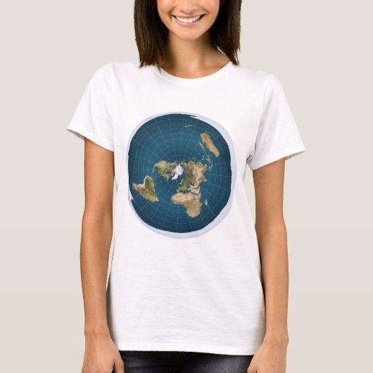 Het is Flat.  Nee, echt. T-shirt (Voorkant)