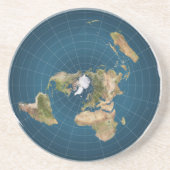 Het is Flat. Nee, echt. Zandsteen Onderzetter (Voorkant)