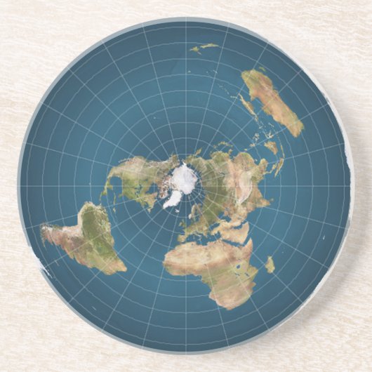 Het is Flat. Nee, echt. Zandsteen Onderzetter (Voorkant)