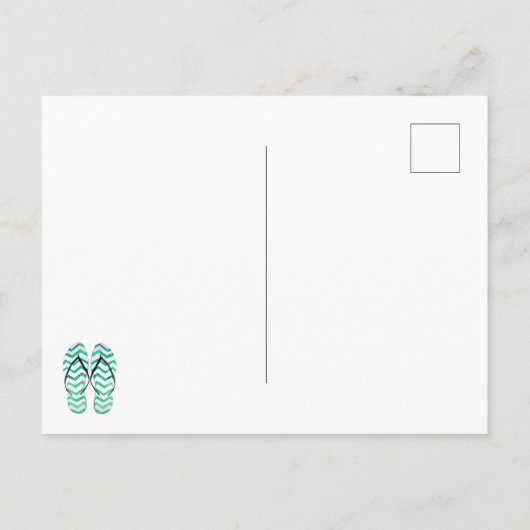 Het is Flipflop Sason - Fun Summer Quote Briefkaart (Achterkant)