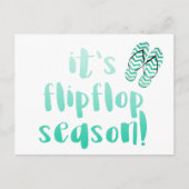 Het is Flipflop Sason - Fun Summer Quote Briefkaart (Voorkant)