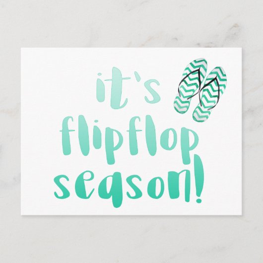 Het is Flipflop Sason - Fun Summer Quote Briefkaart (Voorkant)