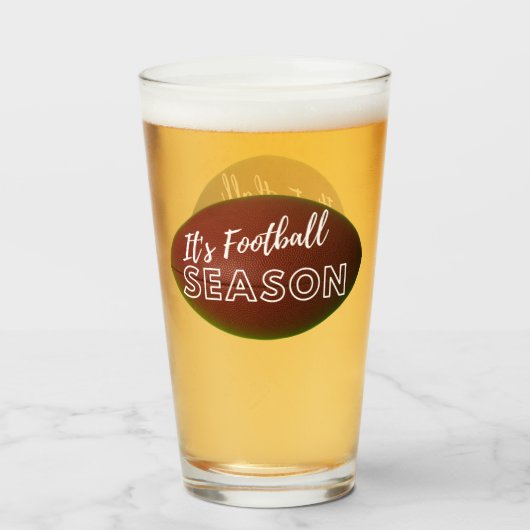Het is Football Season Beer Glass Tumbler (Achterkant gevuld)