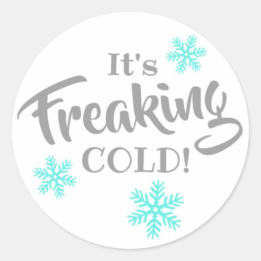 Het is Freaking Cold Funny Holiday Ronde Sticker (Voorkant)