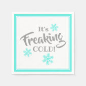 Het is Freaking Cold Winter Party Servet (Voorkant)