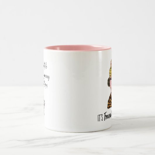 "Het is freezin" Icicles" Diva Two-Tone Coffee Mok (Center)