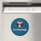 Het is Freezing. Funny Cold Penguin Magnet (Insitu (Vaatwasser))