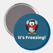 Het is Freezing. Funny Cold Penguin Magnet (Voorkant / Achterkant)