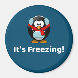 Het is Freezing. Funny Cold Penguin Magnet