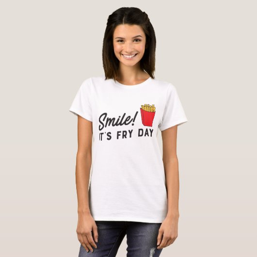 Het is Fry Day Smile T-shirt (Voorkant volledig)