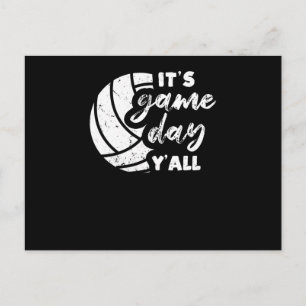 Het is Game Day Y'all Funny Volleyball Player Vbal Briefkaart