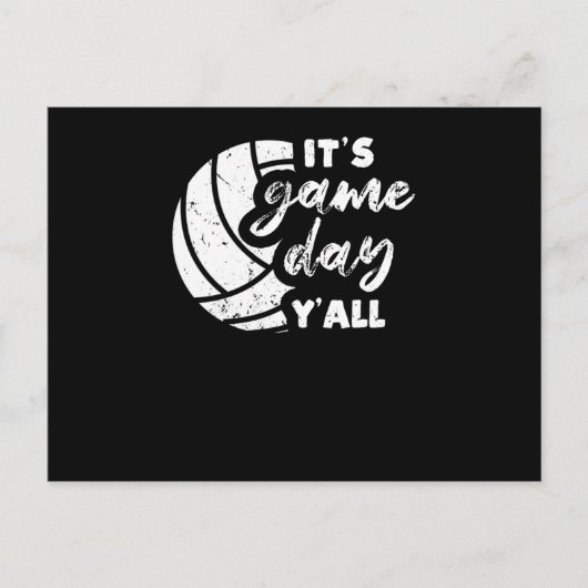 Het is Game Day Y'all Funny Volleyball Player Vbal Briefkaart (Voorkant)