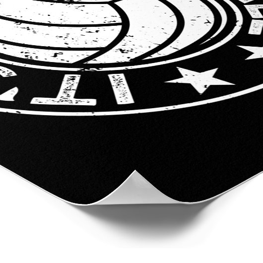 Het is Game Day Y'all Funny Volleyball Player Vbal Poster (Hoek)