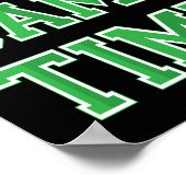 HET IS GAME TIJD! Soccer Party Sign Print (Hoek)