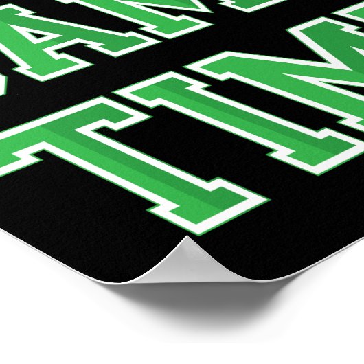 HET IS GAME TIJD! Soccer Party Sign Print (Hoek)