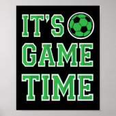 HET IS GAME TIJD! Soccer Party Sign Print (Voorkant)
