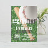 Het is Game Time Baseball Sport Verjaardag Kaart (Staand voorkant)