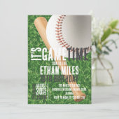 Het is Game Time Baseball Sport Verjaardag Kaart (Staand voorkant)