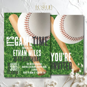 Het is Game Time Baseball Sport Verjaardag Kaart