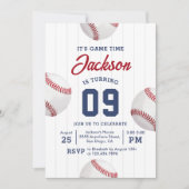 Het is Game Time Baseball verjaardagsfeestje Kaart (Voorkant)