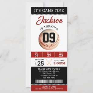 Het is Game Time Baseball verjaardagsfeestje Kaart