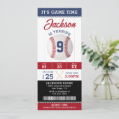 Het is Game Time Baseball verjaardagsfeestje Kaart (Staand voorkant)