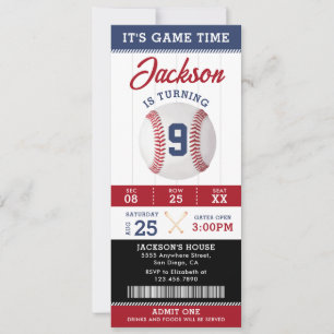 Het is Game Time Baseball verjaardagsfeestje Kaart