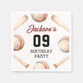 Het is Game Time Baseball verjaardagsfeestje Servet (Voorkant)