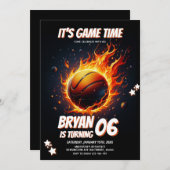 Het is Game Time Boys Basketbal Sport Verjaardag Kaart (Voorkant / Achterkant)