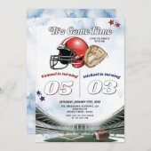 Het is Game Time Football en honkbal gezamenlijke Kaart (Voorkant / Achterkant)