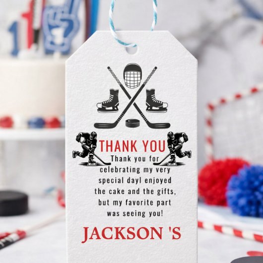 Het is Game Time Hockey 1e verjaardag Cadeaulabel