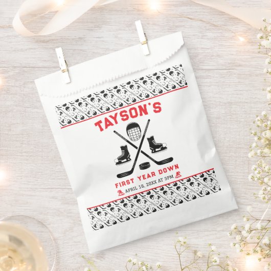 Het is Game Time Hockey 1e verjaardag partij Bedankzakje (Geknipt)